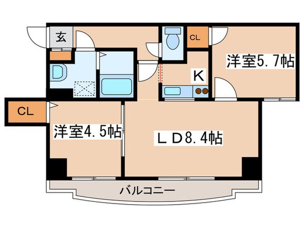 サイレンス宮の森アネックスの物件間取画像